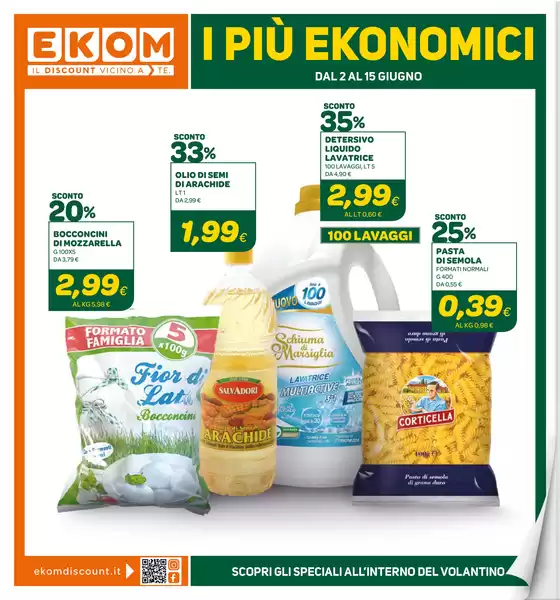Volantino Ekom | I piu ekonomici | 2026-06-02T00:00:00.000Z - 2026-06-15T00:00:00.000Z