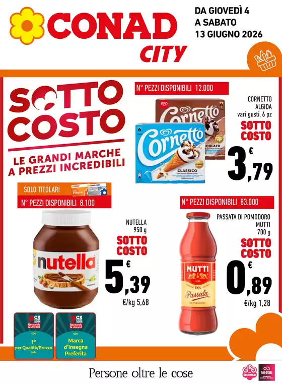 Volantino Conad City a Monteodorisio | SOTTOCOSTO | 2026-06-04T00:00:00.000Z - 2026-06-13T00:00:00.000Z
