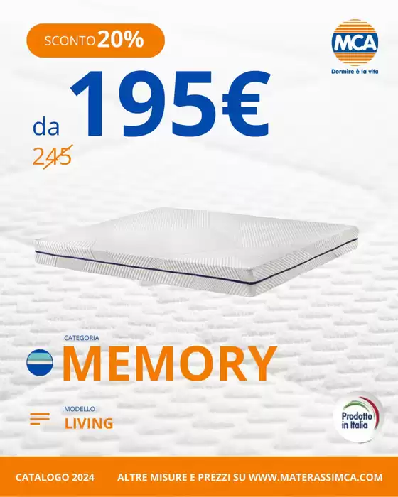 Volantino MCA Materassi | Sconto 20% | 2026-06-02T00:00:00.000Z - 2026-06-30T00:00:00.000Z