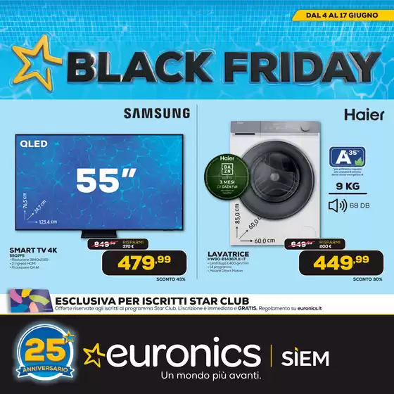 Volantino Euronics | Black Friday! | 2026-06-04T00:00:00.000Z - 2026-06-17T00:00:00.000Z