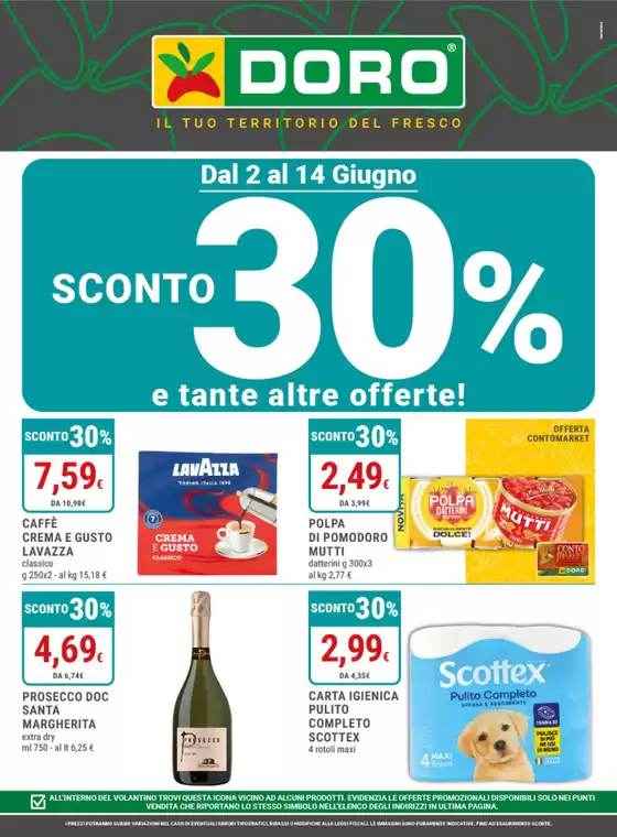Volantino Doro | Sconto 30% e tante altre offerte! | 2026-06-02T00:00:00.000Z - 2026-06-14T00:00:00.000Z
