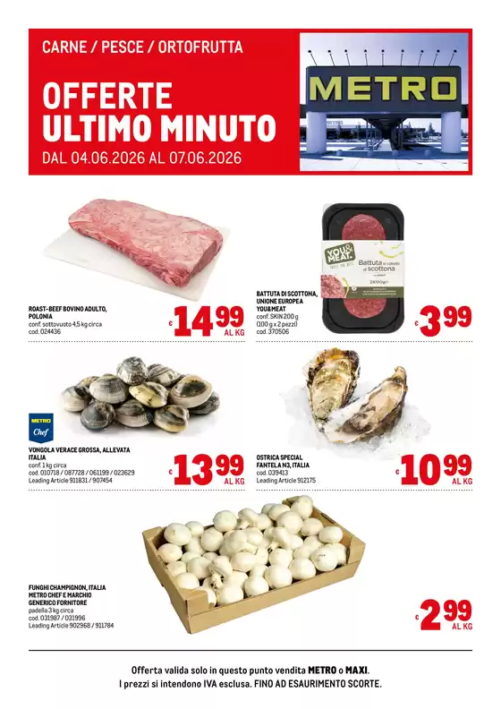 Volantino Metro | Offerte freschissimi | 2026-06-04T00:00:00.000Z - 2026-06-07T00:00:00.000Z