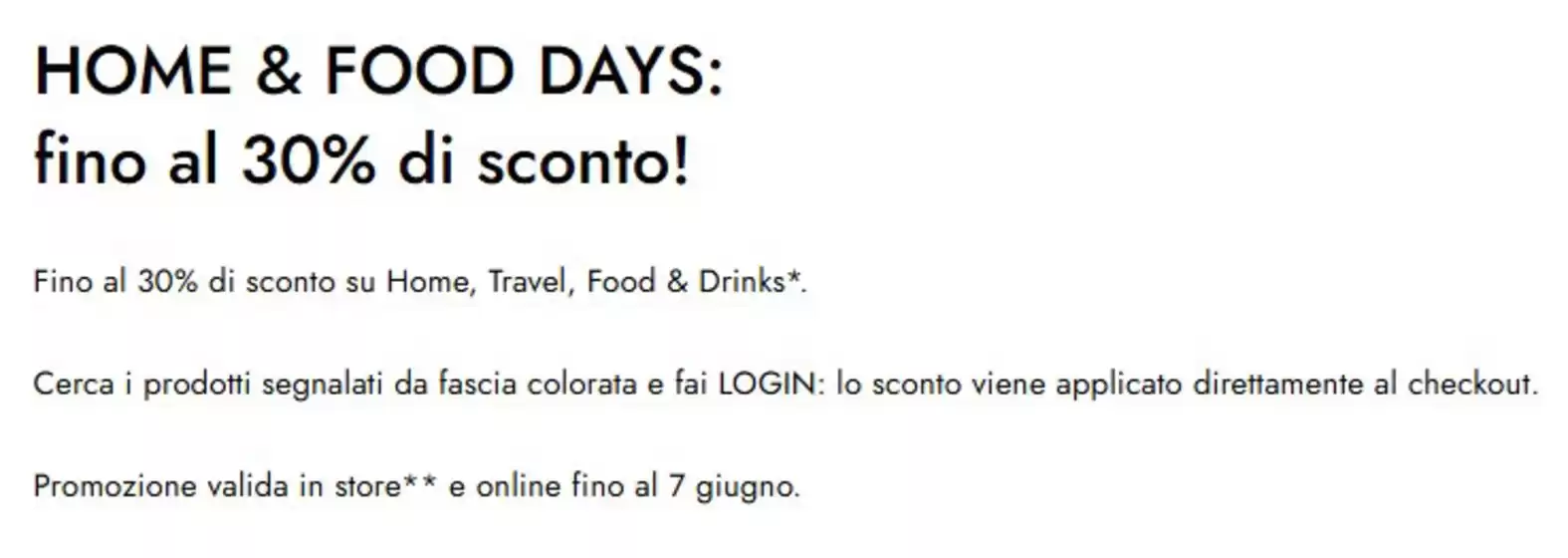 Volantino La Rinascente a Samassi | Fino al 30% di sconto! | 2026-06-03T00:00:00.000Z - 2026-06-07T00:00:00.000Z