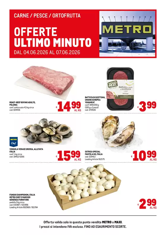 Volantino Metro | Offerte freschissimi SARDEGNA | 2026-06-04T00:00:00.000Z - 2026-06-07T00:00:00.000Z