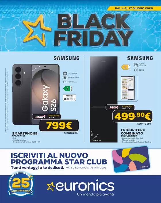Volantino Euronics | Black Friday d'Estate | 2026-06-04T00:00:00.000Z - 2026-06-17T00:00:00.000Z
