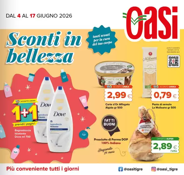 Volantino Oasi | Sconti in bellezza | 2026-06-04T00:00:00.000Z - 2026-06-17T00:00:00.000Z