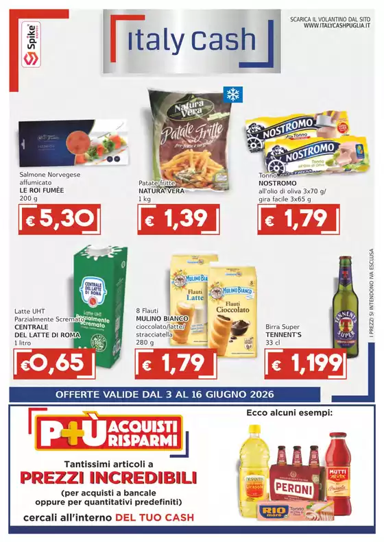 Volantino Italy Cash Puglia | Offerte valide dal 3 al 16 giugno | 2026-06-03T00:00:00.000Z - 2026-06-16T00:00:00.000Z