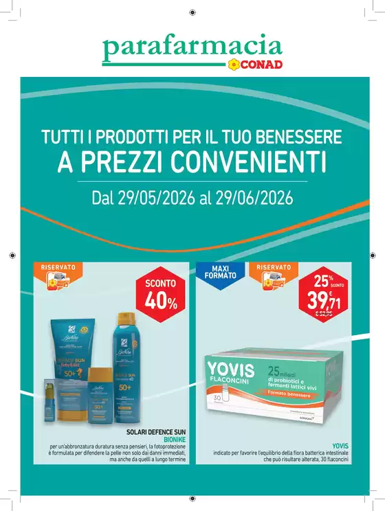 Volantino Parafarmacia Conad | TUTTI I PRODOTTI PER IL TUO BENESSERE | 2026-05-29T00:00:00.000Z - 2026-06-29T00:00:00.000Z