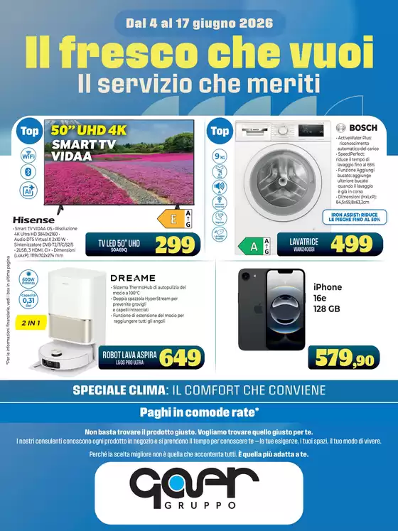Volantino gaer | Il fresco che vuoi, il servizio che meriti! | 2026-06-04T00:00:00.000Z - 2026-06-17T00:00:00.000Z