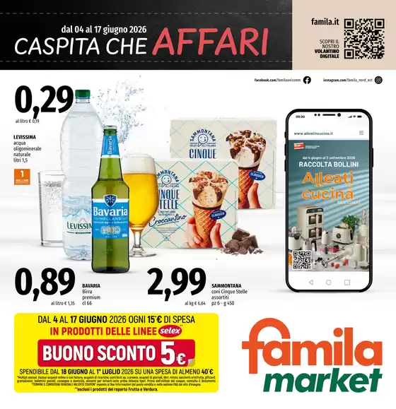 Volantino Famila Market | Caspita che affari | 2026-06-04T00:00:00.000Z - 2026-06-17T00:00:00.000Z