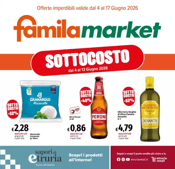 Volantino Famila Market | Sottocosto | 2026-06-04T00:00:00.000Z - 2026-06-17T00:00:00.000Z