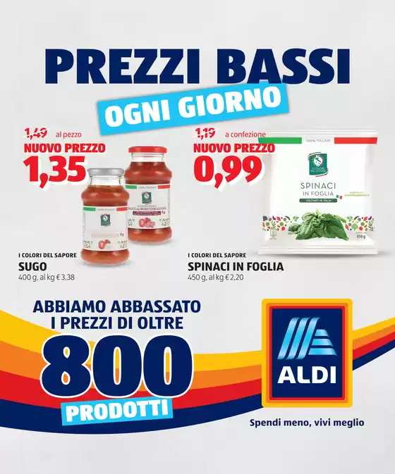 Volantino Aldi a Sostegno | Prezzi bassi ogni giorno | 2026-06-15T00:00:00.000Z - 2026-06-21T00:00:00.000Z