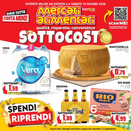 Volantino Mercati Alimentari | Sottocosto | 2026-06-04T00:00:00.000Z - 2026-06-13T00:00:00.000Z