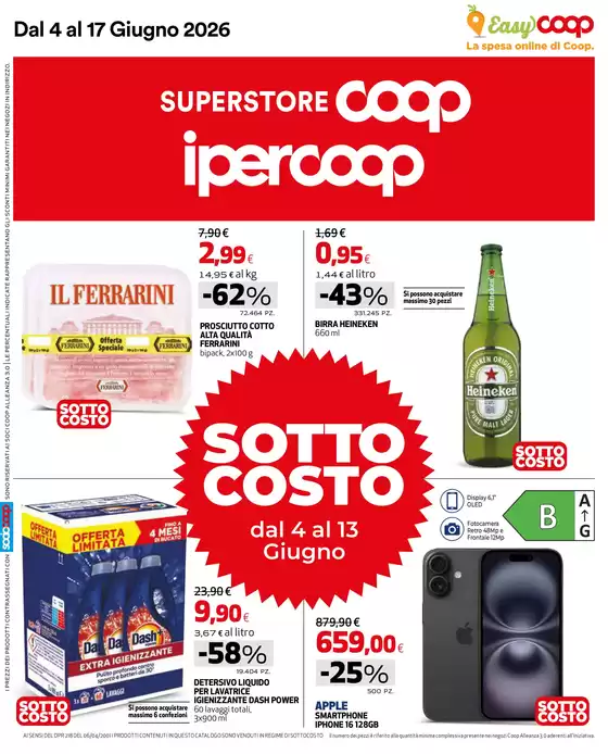 Volantino Superstore Coop | Sottocosto | 2026-06-04T00:00:00.000Z - 2026-06-17T00:00:00.000Z