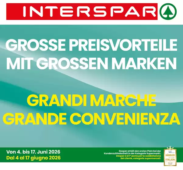 Volantino Interspar | Grandi marche grande convenienza | 2026-06-04T00:00:00.000Z - 2026-06-17T00:00:00.000Z