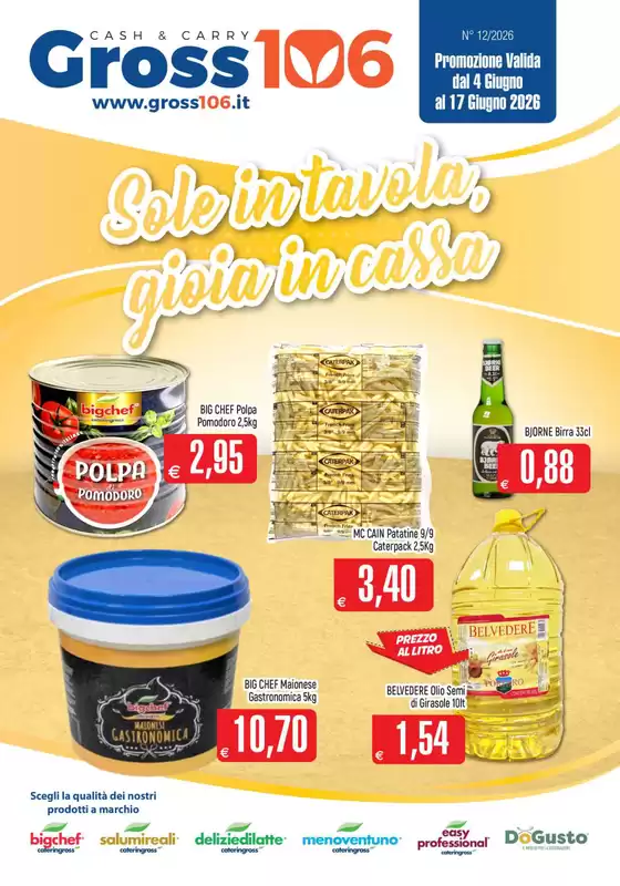 Volantino Gross 106 | Sole in tavola, gioia in cassa | 2026-06-04T00:00:00.000Z - 2026-06-17T00:00:00.000Z