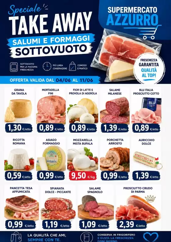Volantino Supermercato Azzurro | Speciale take away  | 2026-06-04T00:00:00.000Z - 2026-06-11T00:00:00.000Z