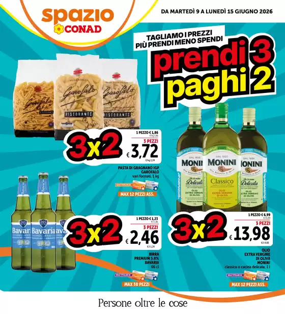 Volantino Spazio Conad a Sant'Agata de' Goti | Prendi 3, paghi 2 | 2026-06-09T00:00:00.000Z - 2026-06-15T00:00:00.000Z