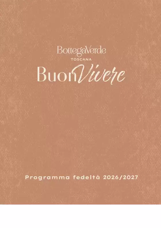 Volantino Bottega verde | Programma fedelta 2026/2027 | 2026-06-05T00:00:00.000Z - 2027-12-31T00:00:00.000Z