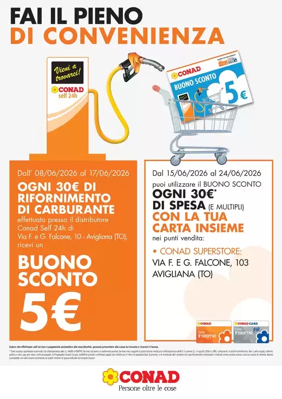 Volantino Conad Superstore | BUONO SCONTO 5€  | 2026-06-08T00:00:00.000Z - 2026-06-24T00:00:00.000Z