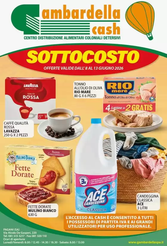 Volantino Gambardella Cash | Sottocosto | 2026-06-08T00:00:00.000Z - 2026-06-13T00:00:00.000Z