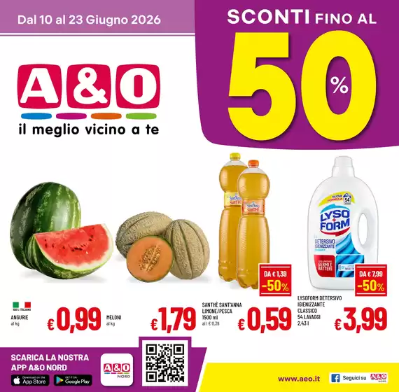 Volantino A&O | Sconti fino al 50% | 2026-06-10T00:00:00.000Z - 2026-06-23T00:00:00.000Z