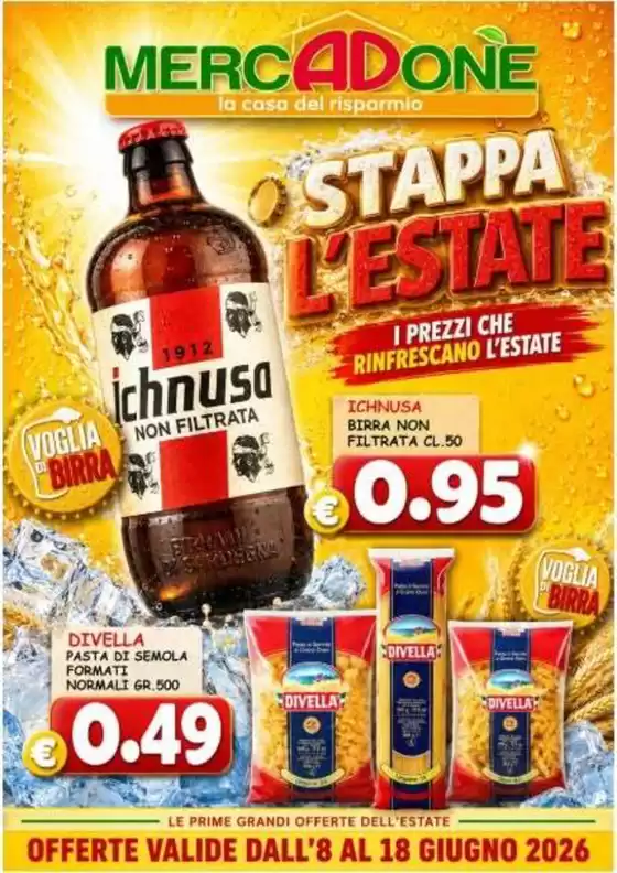 Volantino MercADone | Stappa l'estate | 2026-06-08T00:00:00.000Z - 2026-06-18T00:00:00.000Z