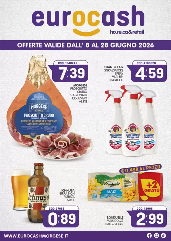 Volantino Eurocash Morgese | Offerte valide dall' 8 al 28 giugno 2026 | 2026-06-08T00:00:00.000Z - 2026-06-28T00:00:00.000Z