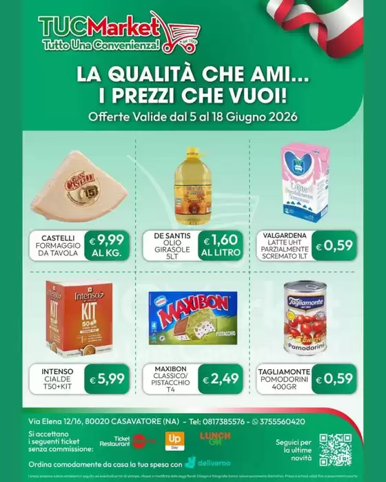 Volantino Tuc Market | La qualita che ami, i prezzi che vuoi! | 2026-06-05T00:00:00.000Z - 2026-06-18T00:00:00.000Z