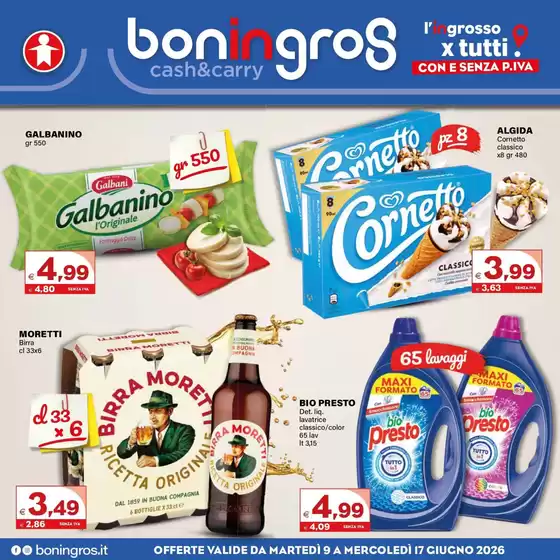 Volantino Boningros Cash and Carry | Offerte valide dal martedi 9 a mercoledi 17 giugno | 2026-06-09T00:00:00.000Z - 2026-06-17T00:00:00.000Z