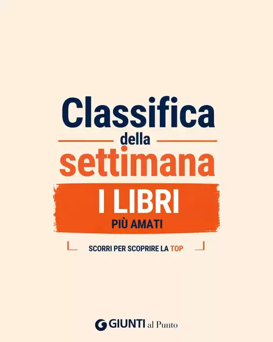 Volantino Giunti al Punto a Ello | Classifica della settimana | 2026-06-08T00:00:00.000Z - 2026-06-14T00:00:00.000Z