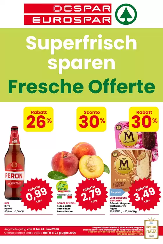 Volantino Eurospar a Ravenna | Fresche offerte | 2026-06-11T00:00:00.000Z - 2026-06-24T00:00:00.000Z
