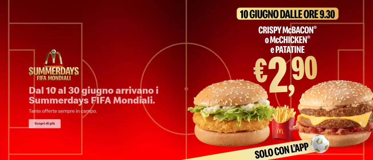 Volantino McDonald's | Summerdays FIFA Mondiali | 2026-06-10T00:00:00.000Z - 2026-06-30T00:00:00.000Z