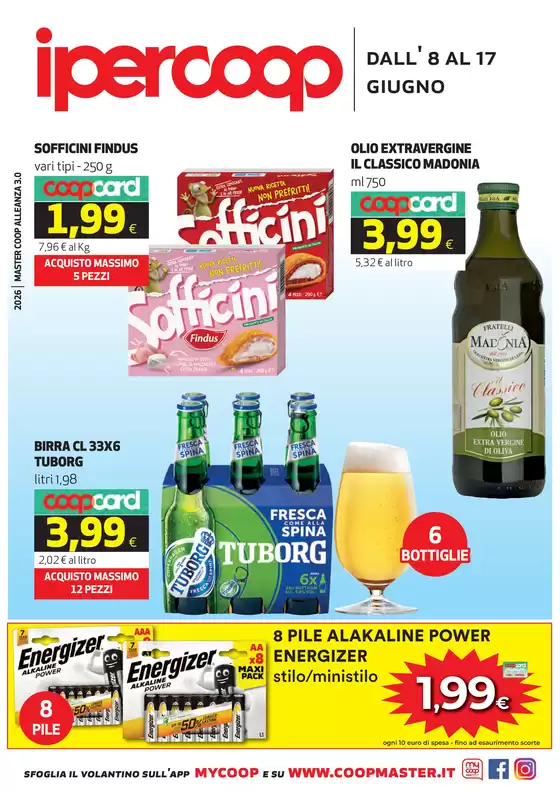 Volantino Ipercoop a Manzano | dalL' 8 al 17 GIUGNO | 2026-06-08T00:00:00.000Z - 2026-06-17T00:00:00.000Z