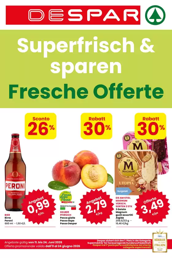 Volantino Despar | Fresche offerte | 2026-06-11T00:00:00.000Z - 2026-06-24T00:00:00.000Z