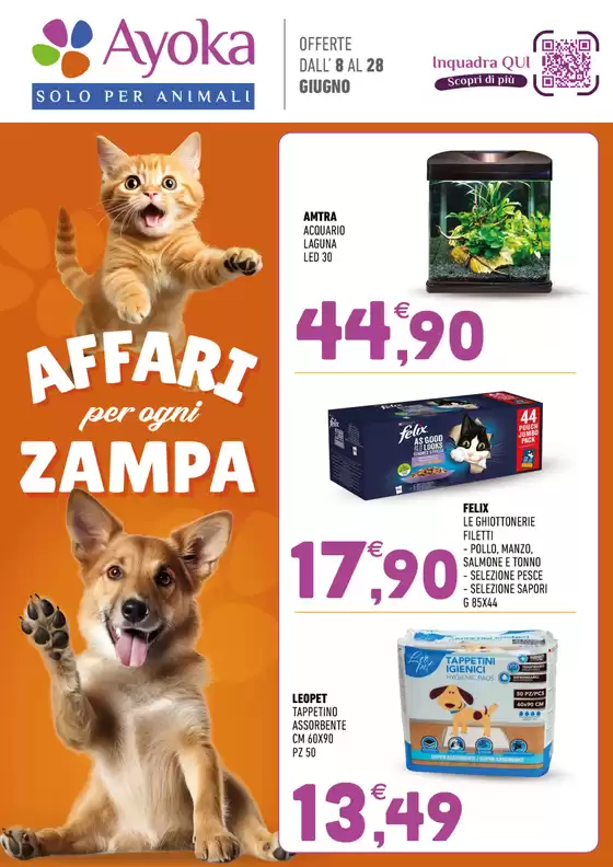 Volantino Ayoka a Onore | Affari per ogni zampa | 2026-06-08T00:00:00.000Z - 2026-06-28T00:00:00.000Z