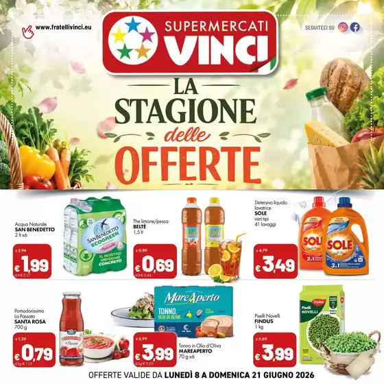 Volantino Supermercati Vinci | La stagione delle offerte | 2026-06-08T00:00:00.000Z - 2026-06-21T00:00:00.000Z