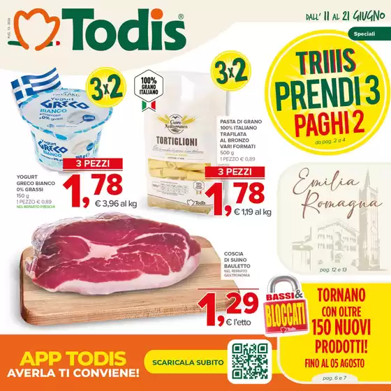 Volantino Todis a Nociglia | Triiis prendi 3 paghi 2 | 2026-06-11T00:00:00.000Z - 2026-06-21T00:00:00.000Z