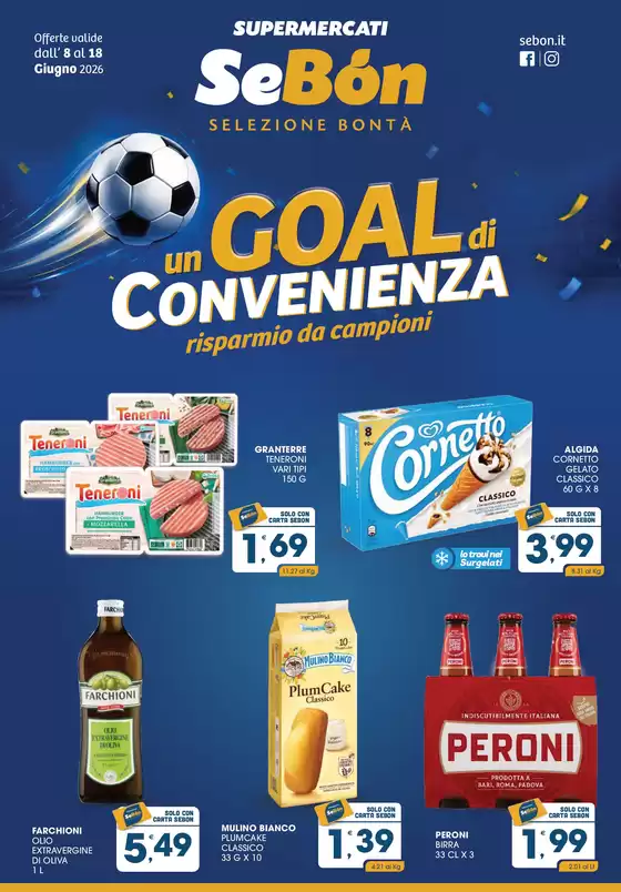 Volantino SeBón | Un goal di convenienza | 2026-06-08T00:00:00.000Z - 2026-06-18T00:00:00.000Z