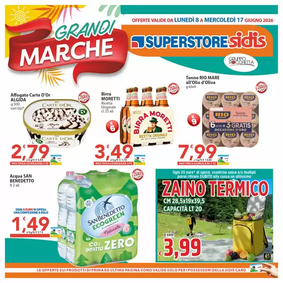 Volantino Sidis | OFFERTE VALIDE DA LUNEDÌ 8 A MERCOLEDÌ 17 GIUGNO 2026 | 2026-06-08T00:00:00.000Z - 2026-06-17T00:00:00.000Z
