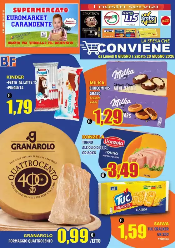 Volantino Euromarket Carandente | La spesa che conviene | 2026-06-08T00:00:00.000Z - 2026-06-20T00:00:00.000Z