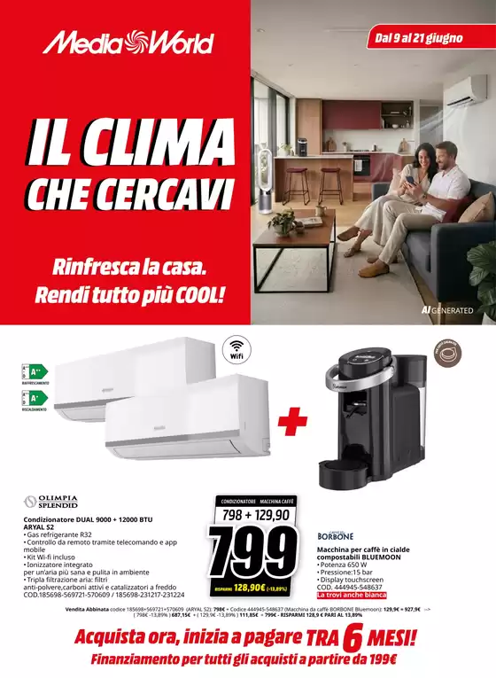 Volantino MediaWorld | Il clima che cercavi | 2026-06-09T00:00:00.000Z - 2026-06-21T00:00:00.000Z