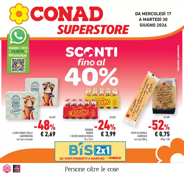 Volantino Conad Superstore a Reggiolo | Sconti fino al 40% | 2026-06-17T00:00:00.000Z - 2026-06-30T00:00:00.000Z