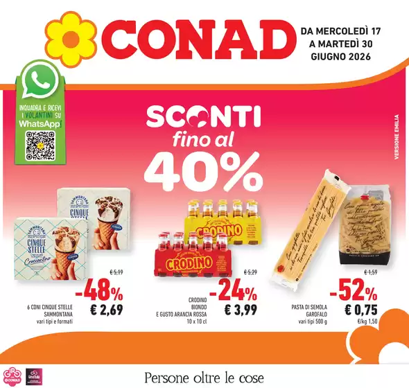 Volantino Conad a Modena | Sconti fino al 40% | 2026-06-17T00:00:00.000Z - 2026-06-30T00:00:00.000Z