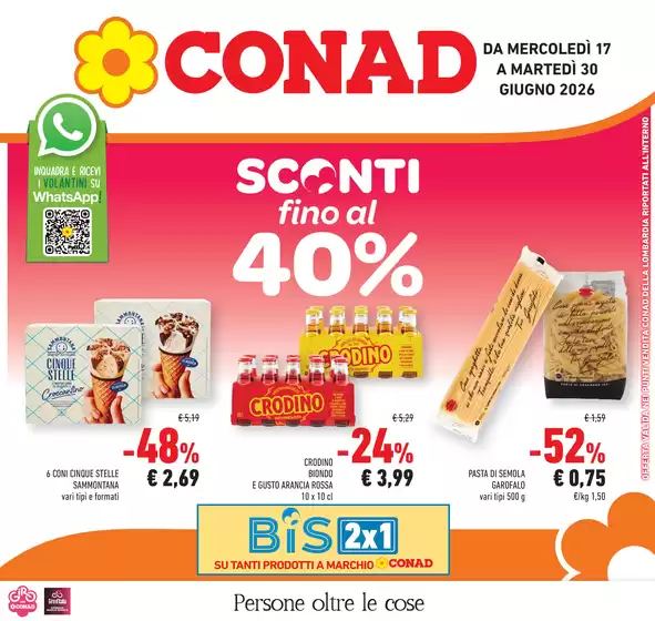 Volantino Conad a Ceriano Laghetto | Sconti fino al 40% | 2026-06-17T00:00:00.000Z - 2026-06-30T00:00:00.000Z