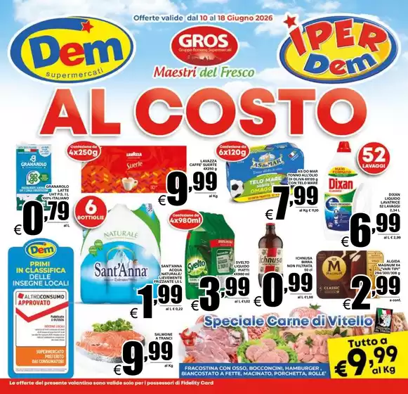 Volantino Dem | Al costo | 2026-06-10T00:00:00.000Z - 2026-06-18T00:00:00.000Z