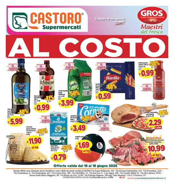 Volantino Il Castoro | Al costo | 2026-06-10T00:00:00.000Z - 2026-06-18T00:00:00.000Z