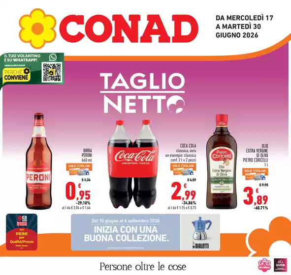 Volantino Conad a Grottaferrata | Taglio netto | 2026-06-17T00:00:00.000Z - 2026-06-30T00:00:00.000Z