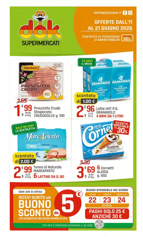 Volantino Dok | Offerte dall'11 al 21 giugno 2026 | 2026-06-11T00:00:00.000Z - 2026-06-21T00:00:00.000Z