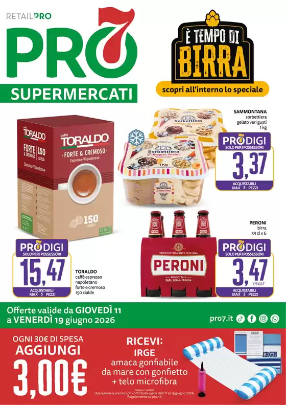 Volantino PRO7 Supermercati | Scopri all'interno lo speciale | 2026-06-11T00:00:00.000Z - 2026-06-19T00:00:00.000Z